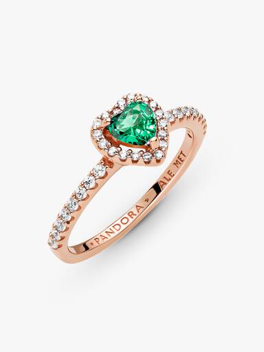 Sparkling Elevated Heart Ring - Image 6
