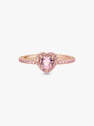 Sparkling Elevated Heart Ring - Image 7