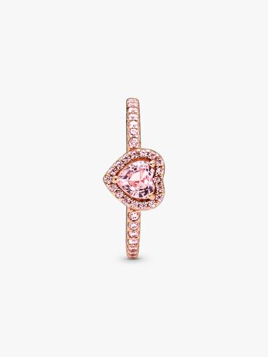 Sparkling Elevated Heart Ring - Image 6