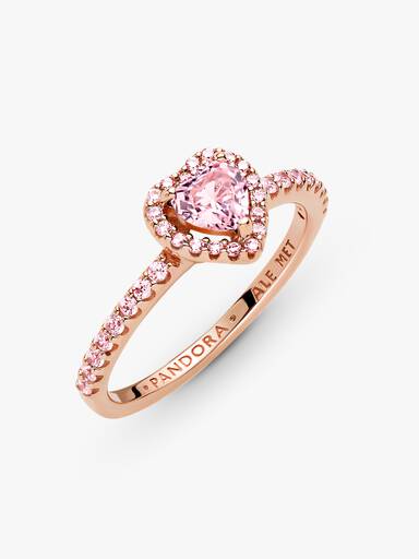 Sparkling Elevated Heart Ring - Image 4