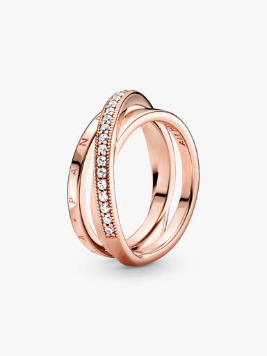 Crossover Pavé Triple Band Ring - Image 2