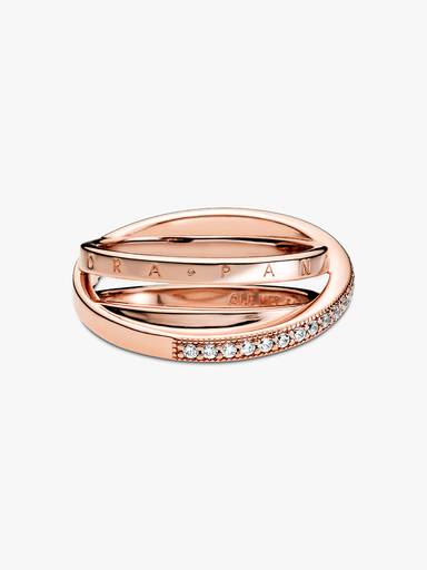 Crossover Pavé Triple Band Ring - Image 4