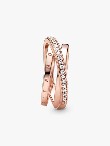 Crossover Pavé Triple Band Ring - Image 6