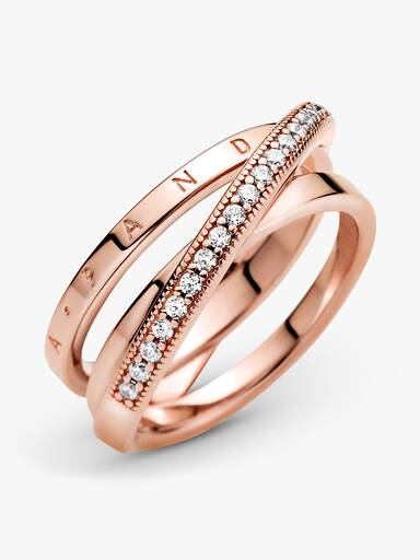 Crossover Pavé Triple Band Ring - Image 5