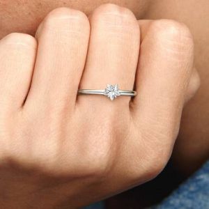 Celestial Sparkling Star Solitaire Ring