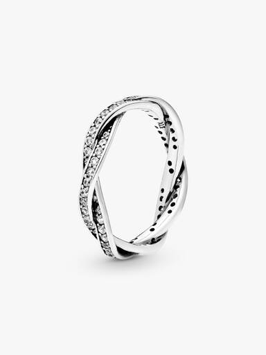 Sparkling Twisted Lines Ring - Image 2