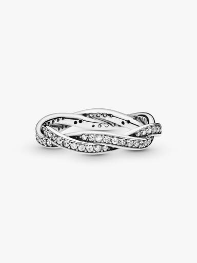 Sparkling Twisted Lines Ring - Image 4
