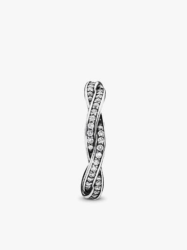 Sparkling Twisted Lines Ring - Image 5
