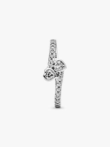 Two Sparkling Hearts Ring - Image 5
