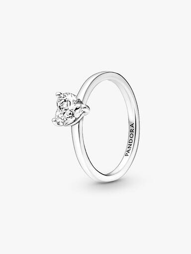Sparkling Heart Solitaire Ring - Image 2