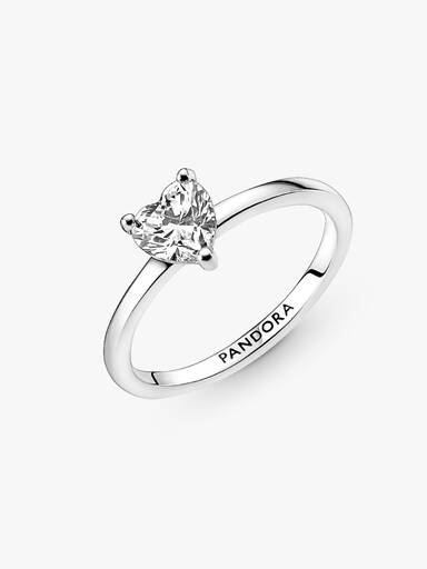 Sparkling Heart Solitaire Ring - Image 6