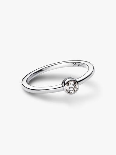 Pandora Era Bezel Sterling Silver Lab-grown Diamond Ring - Image 3