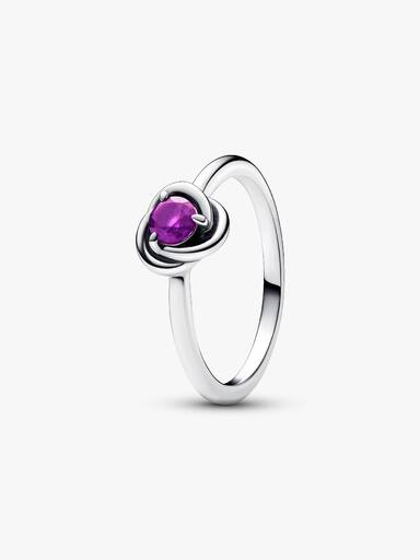FINAL SALE - February Purple Eternity Circle Ring - Image 2