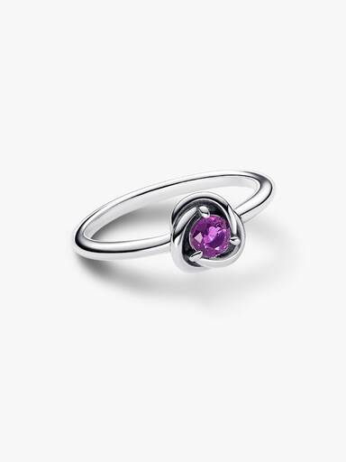 FINAL SALE - February Purple Eternity Circle Ring - Image 4