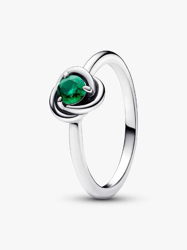FINAL SALE - May Birthstone Eternity Circle Ring - Image 2