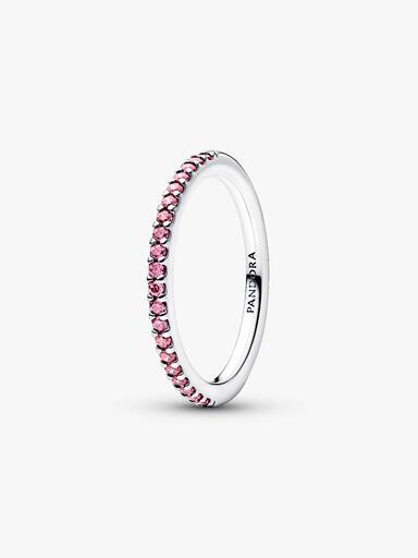 Sparkling Pink Band Ring - Image 2