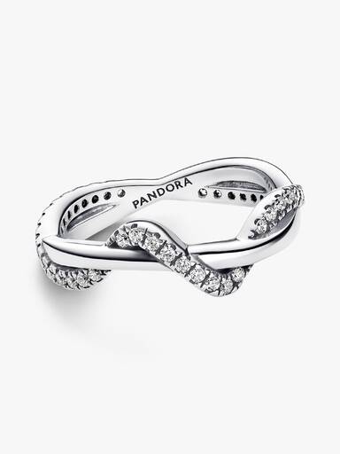 Sparkling Intertwined Wave Ring - Image 4