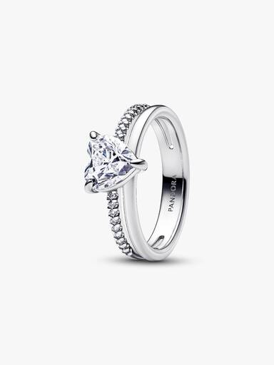 Double Band Heart Ring - Image 2