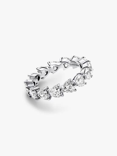 Band of Clear Hearts Ring - Image 3