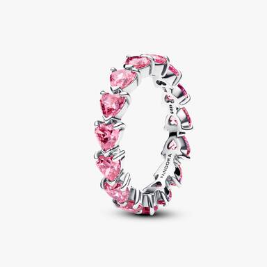 Band of Pink Hearts Ring - Image 2