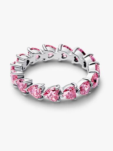 Band of Pink Hearts Ring - Image 4