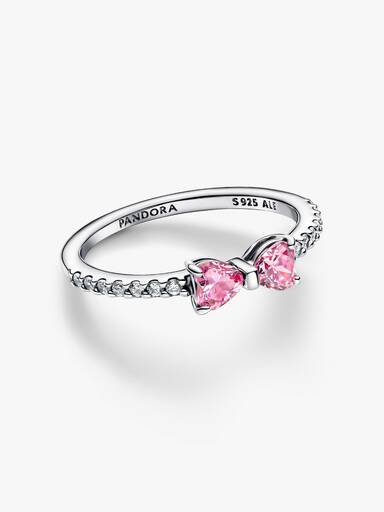 Sparkling Pink Bow Ring - Image 4