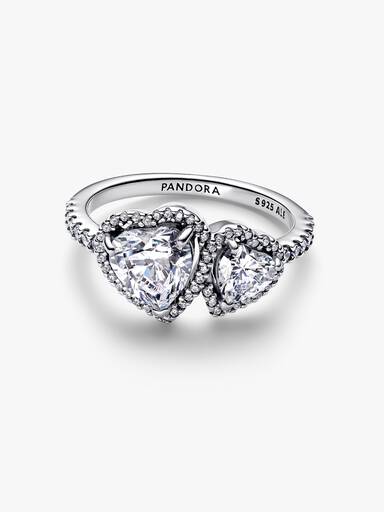 Sparkling Halo Hearts Ring - Image 4