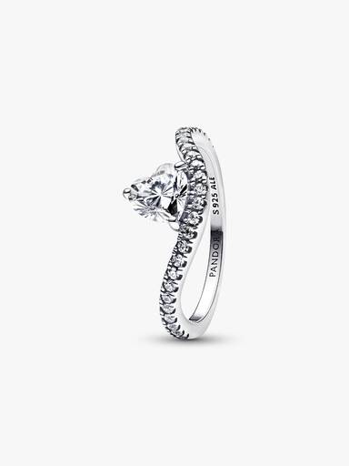 Wavy Pavé Heart Ring - Image 2