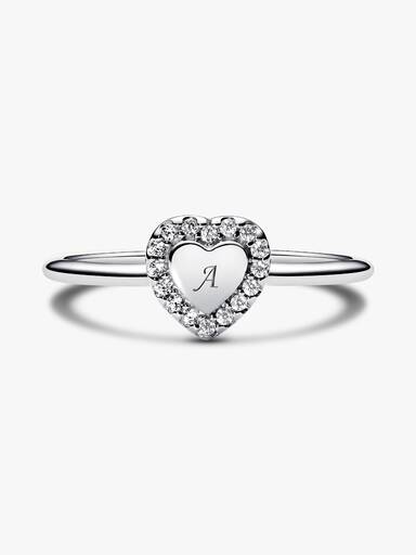 Engravable Heart Halo Ring - Image 4