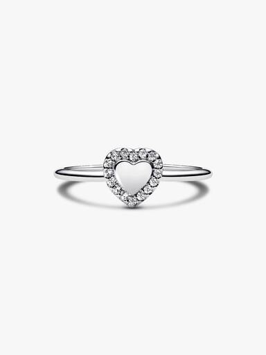 Engravable Heart Halo Ring - Image 7