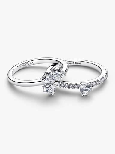 Sparkling Lucky Clover Splittable Ring - Image 4