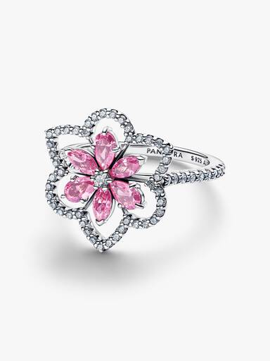 Double Flower Cocktail Ring - Image 3