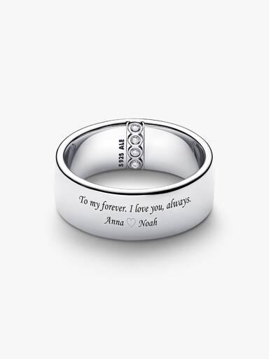Engravable Wide Band Ring - Image 3