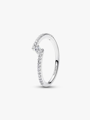 Sparkling Split Solitaire Pavé Ring Stack - Image 2