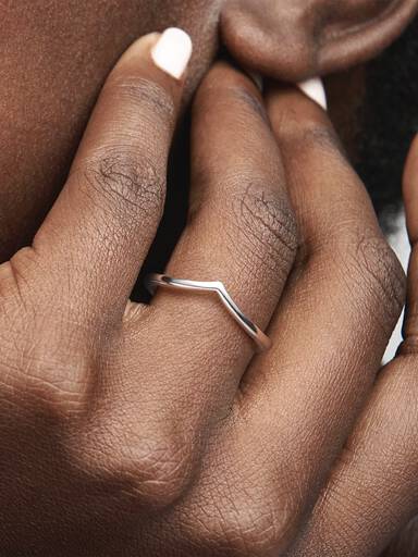 Polished Wishbone Ring