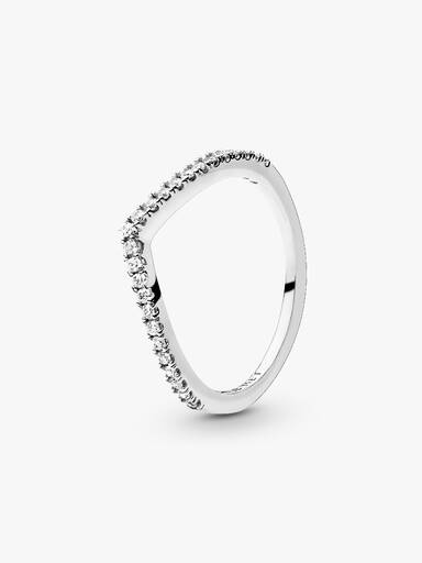 Shimmering Solitaire Wishbone Stacking Ring Set - Image 2