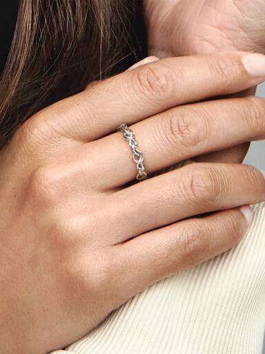 Knotted Hearts Ring