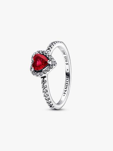 Red Sparkling Heart Tennis Jewelry Set - Image 4