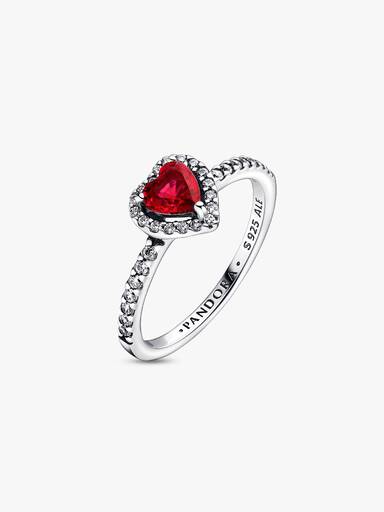 Elevated Red Heart Ring - Image 5