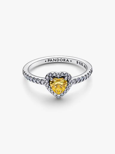 Sparkling Elevated Heart Ring - Image 3