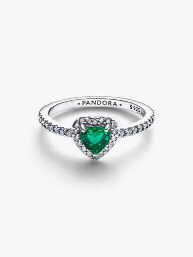 Elevated Royal Green Heart Ring - Image 4