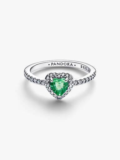 Elevated Mint Green Heart Ring - Image 4