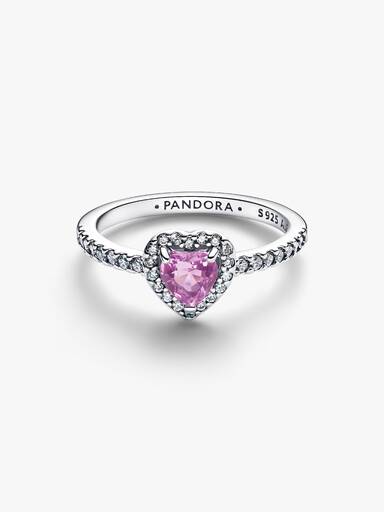 Elevated Light Purple Heart Ring - Image 4