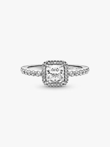 Square Sparkle Halo Ring - Image 6