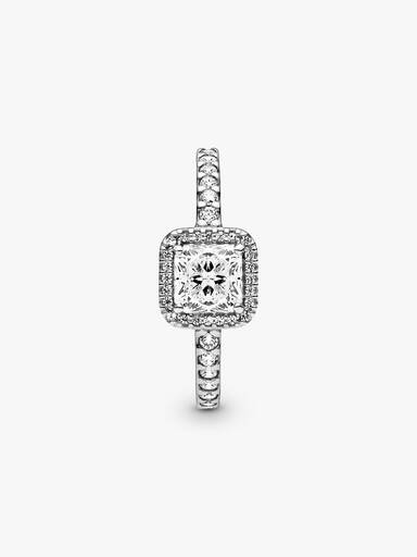 Square Sparkle Halo Ring - Image 4