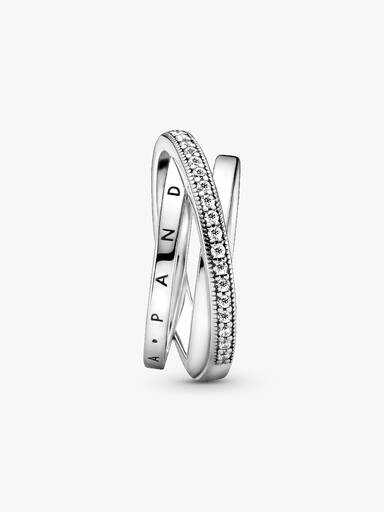 Crossover Pavé Triple Band Ring - Image 4