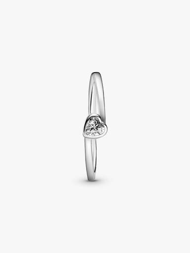 FINAL SALE - Clear Tilted Heart Solitaire Ring - Image 5