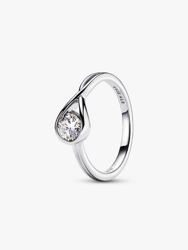 FINAL SALE - Pandora Infinite Sterling Silver Lab-grown Diamond Ring - Image 2
