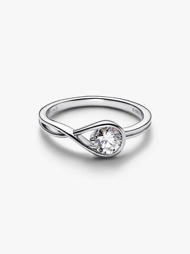 FINAL SALE - Pandora Infinite Sterling Silver Lab-grown Diamond Ring - Image 4