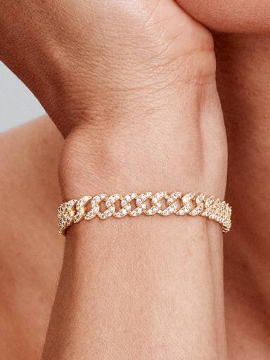 Pavé Cuban Chain Bracelet